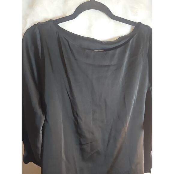 NWT H&M Peplum Blouse Size 14 Classic Black Office Staple Winter Fall Chic - Picture 3 of 7